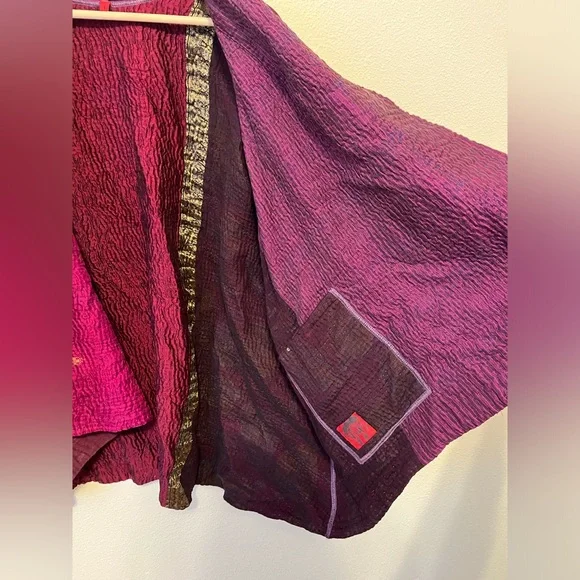 Mieko Mintz Kantha Purple Kimono Cardigan - Picture 5 of 7